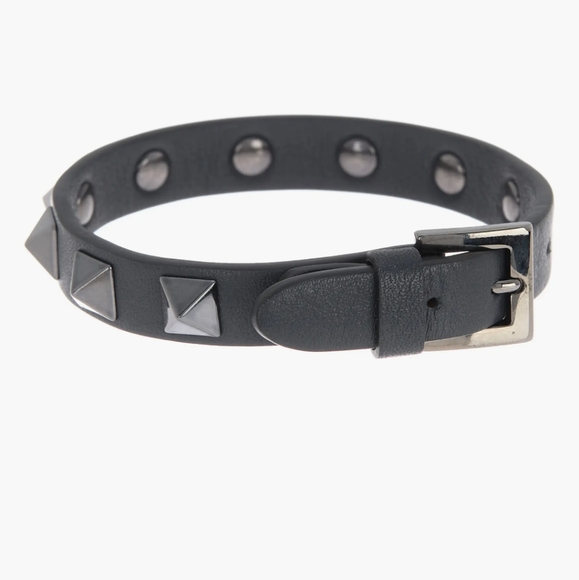 Valentino Leather Studded bracelet - Picture 2 of 8